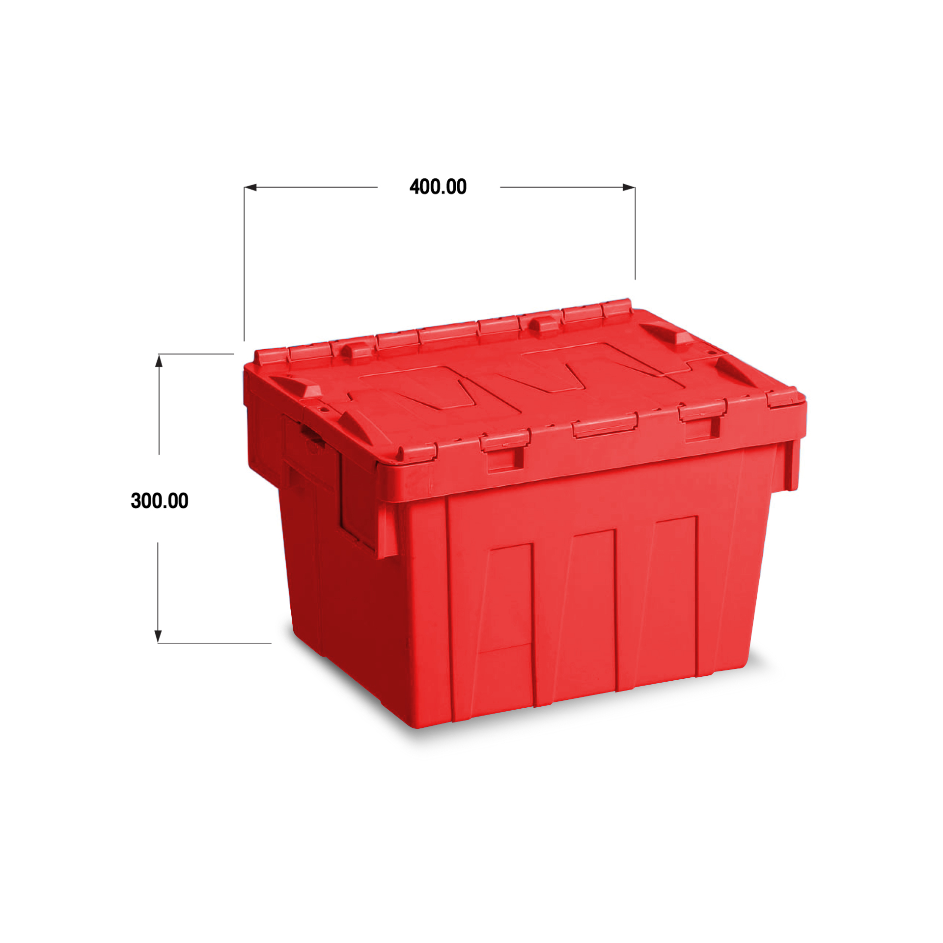 ลังพลาสติกฝาซิกแซกสีแดง ALC-4326