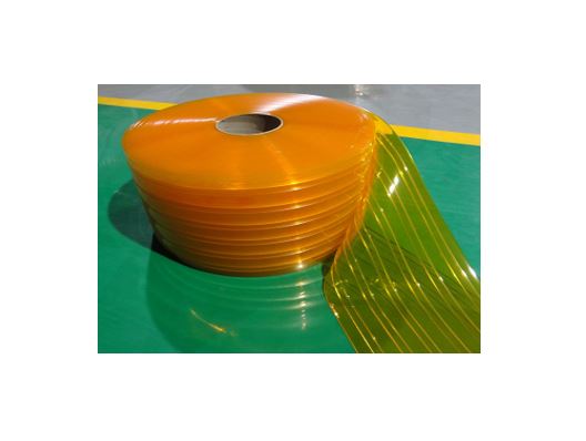 ม่านริ้วอุตสาหกรรม รุ่น ANTI INSECT แบบกันกระแทก(สีส้ม) W200mm. x L50m.