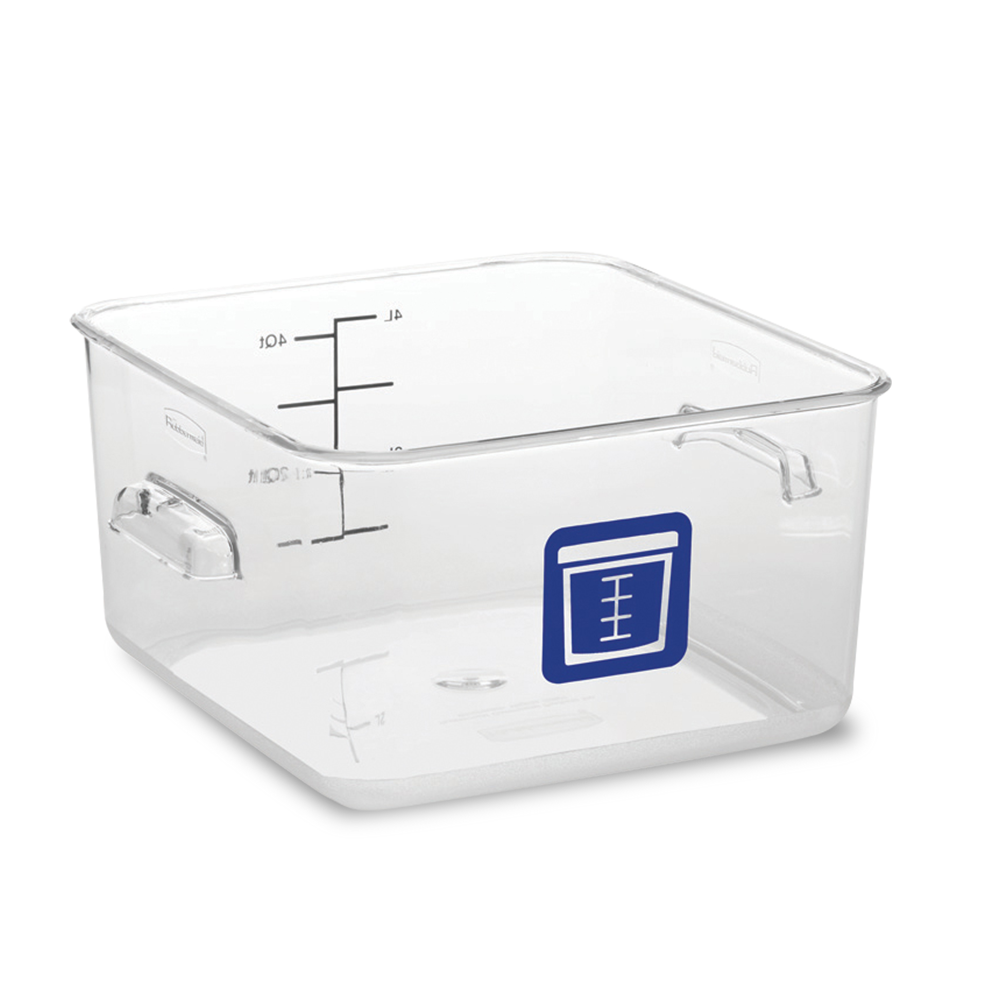 กล่องเก็บวัตถุดิบอาหารสี่เหลี่ยม Color-Coded Square Container Clear ขนาด 4 qt สีน้ำเงิน