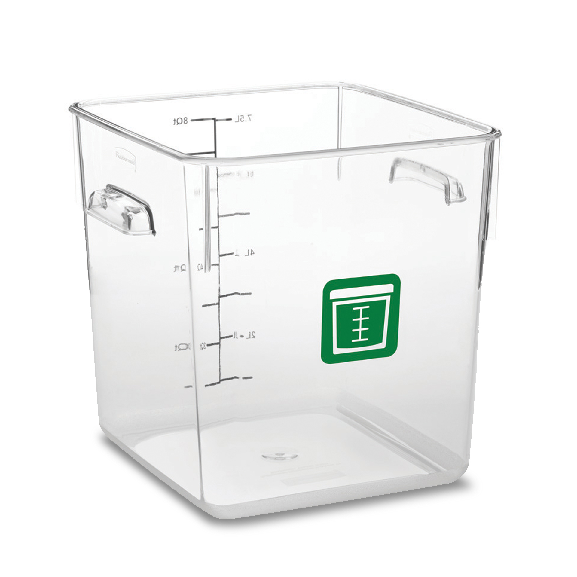 กล่องเก็บวัตถุดิบอาหารสี่เหลี่ยม Color-Coded Square Container Clear ขนาด 8 qt สีเขียว