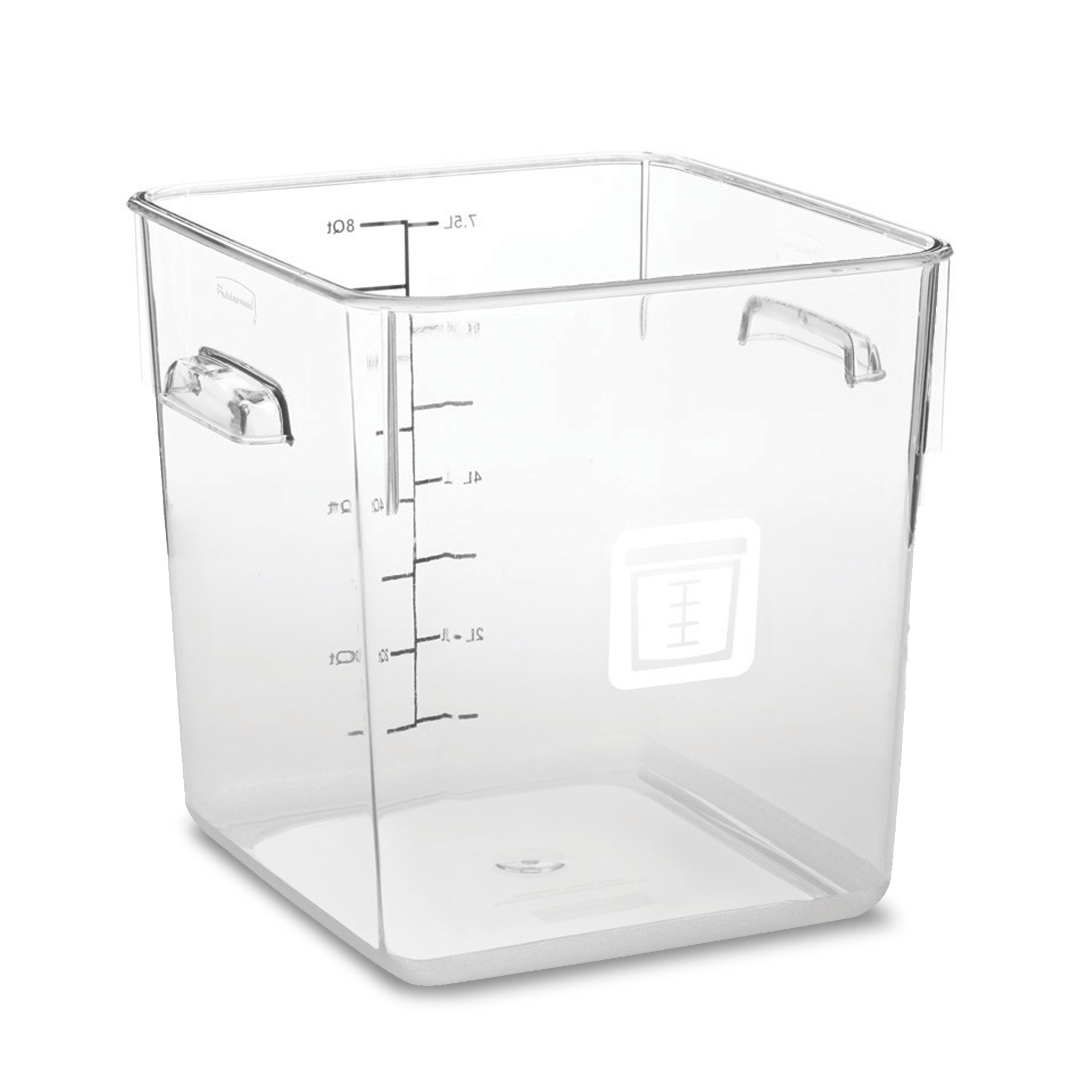 กล่องเก็บวัตถุดิบอาหารสี่เหลี่ยม Color-Coded Square Container Clear ขนาด 8 qt สีขาว