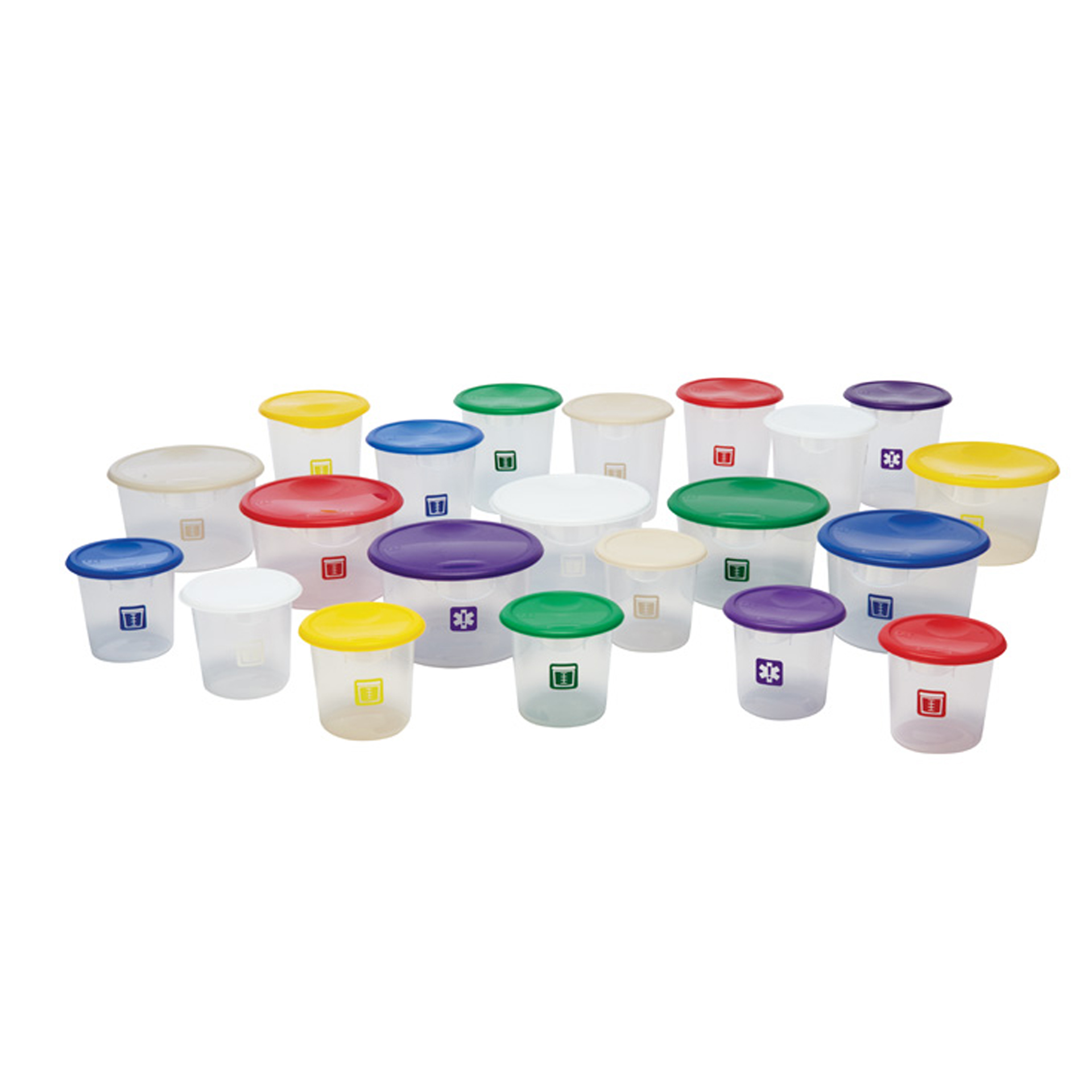 กล่องเก็บวัตถุดิบอาหาร Color-Coded Round Container ขนาด 12 qt สีขาว