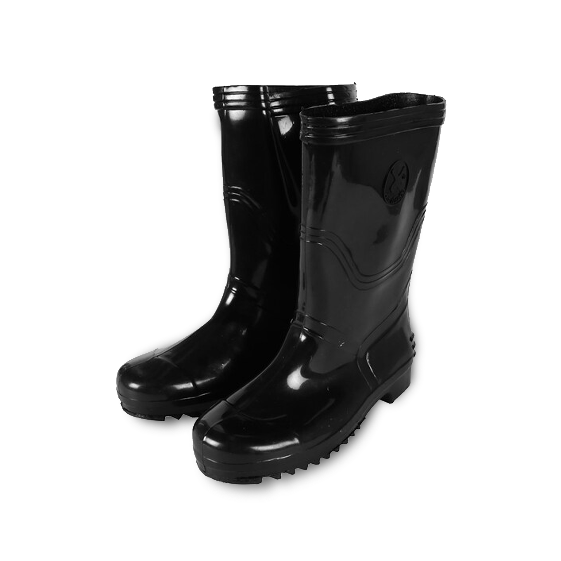 BOOTS PLASTIC PVC HEIGHT 12 INCH. SIZE 10-BLACK