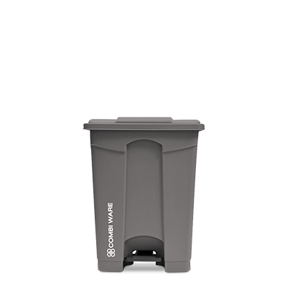 ถังขยะพลาสติก ขนาด 68 ลิตร แบบมีเท้าเหยียบ สีเทา