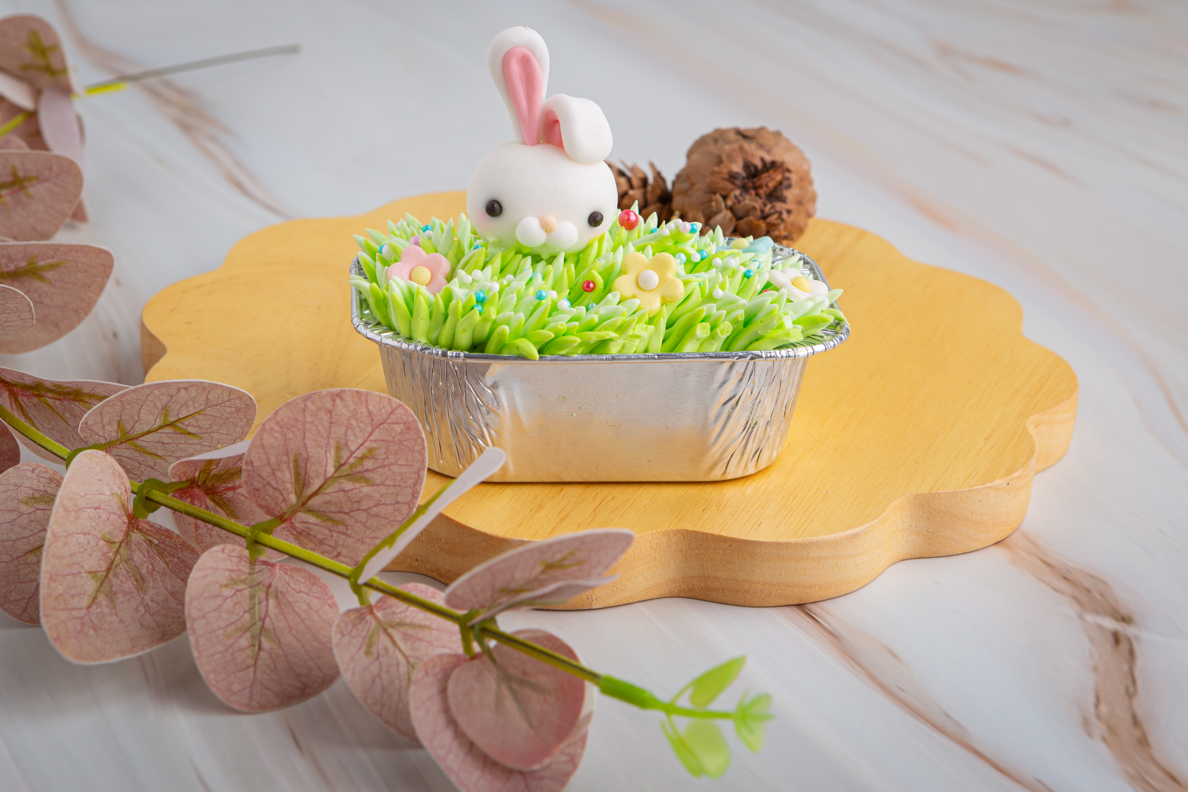 ถ้วยฟอยล์ ทรงเหลี่ยม สีเงิน พร้อมฝา No.4003 (10 ชุด/แพ็ค)