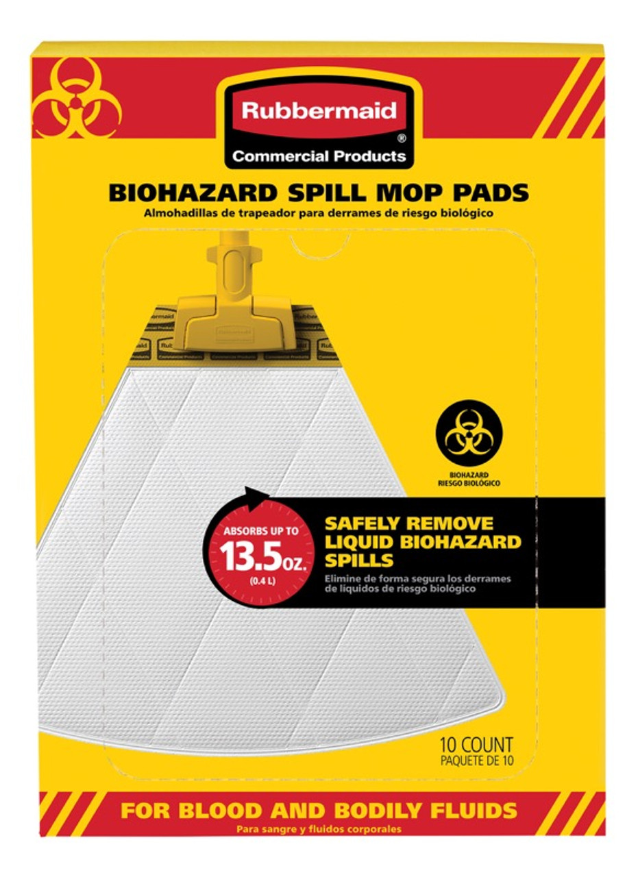 แผ่นซับของเหลวอันตราย Biohazard Spill Mop Pads