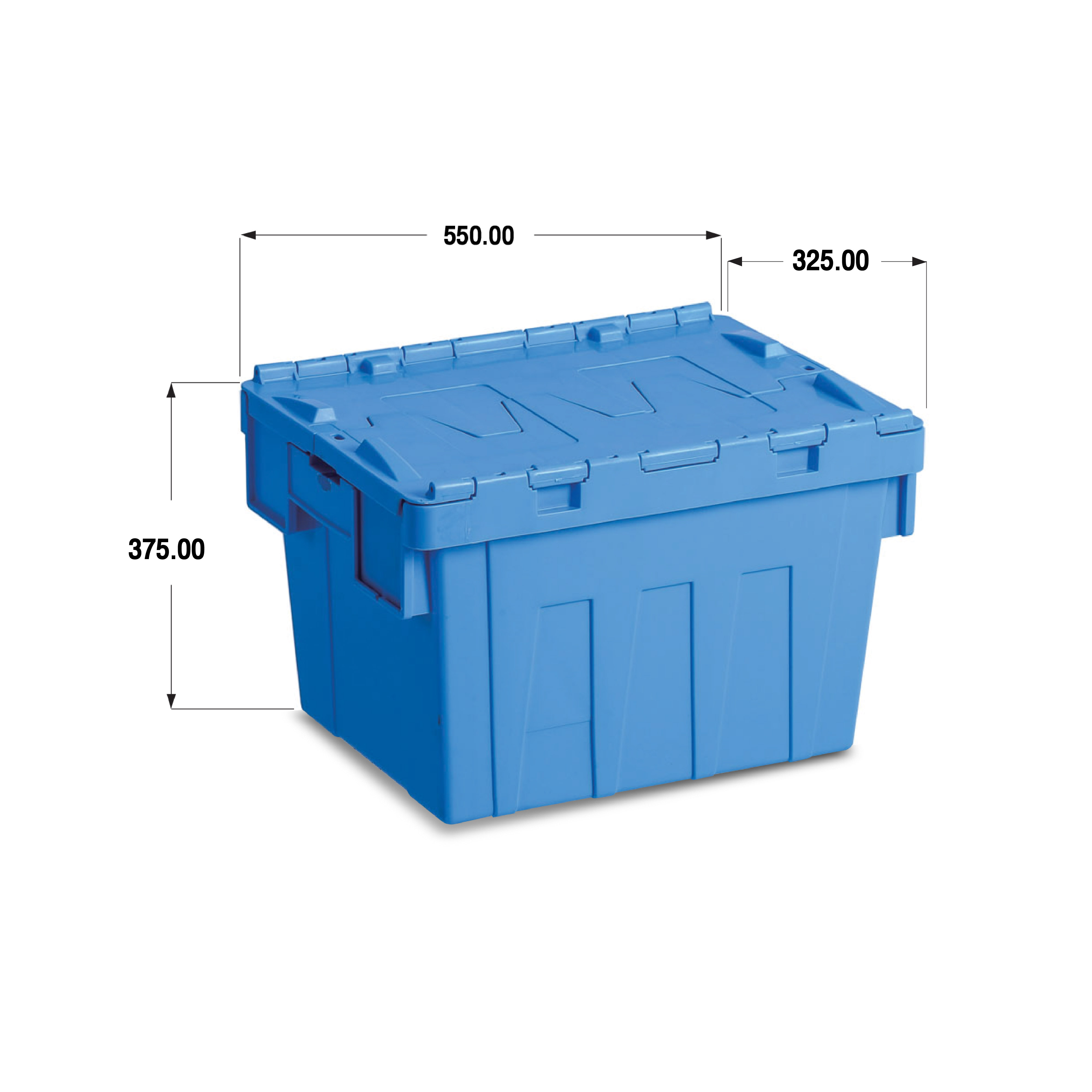 ลังพลาสติกฝาซิกแซกสีฟ้า ALC-5332