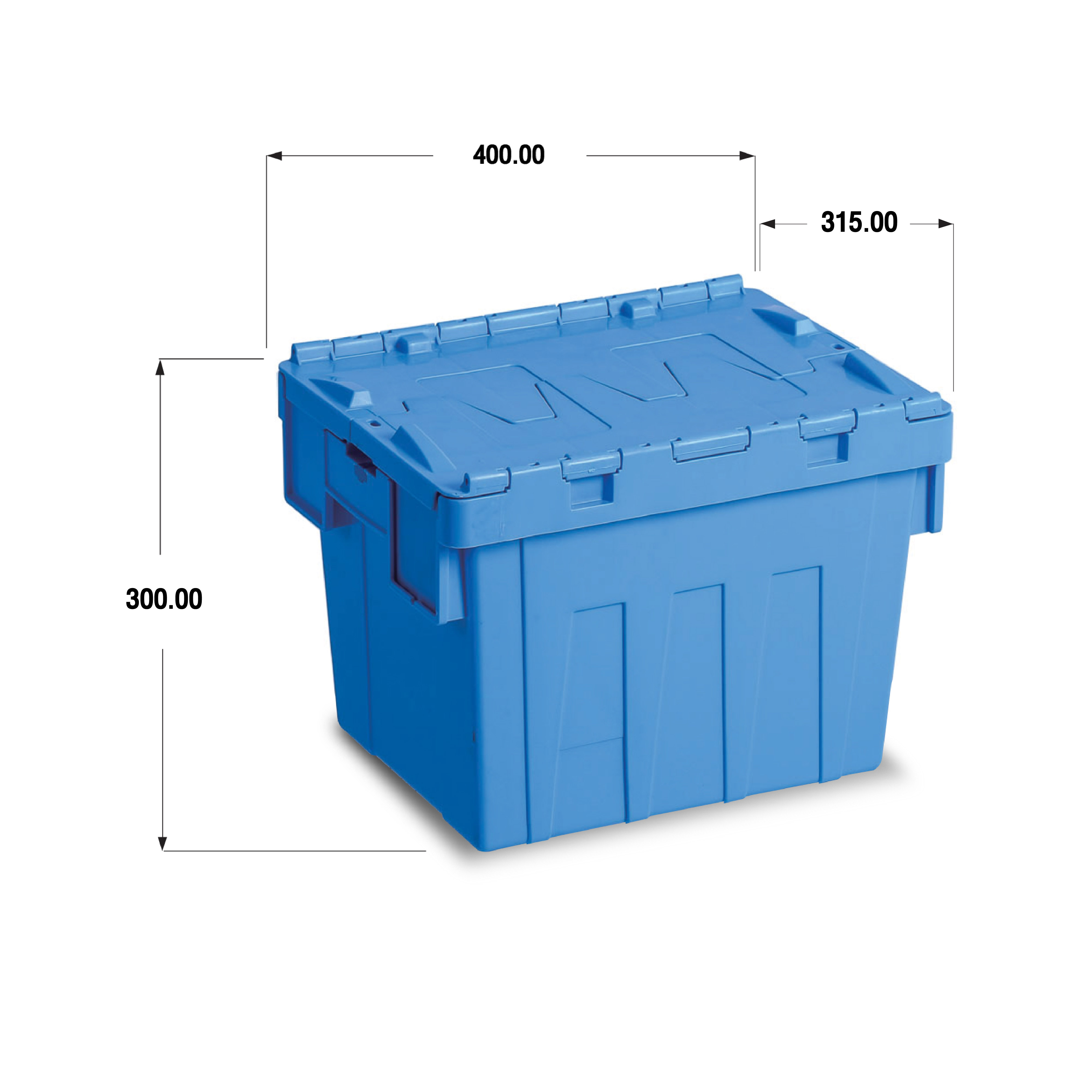 ลังพลาสติกฝาซิกแซกสีฟ้า ALC-4331