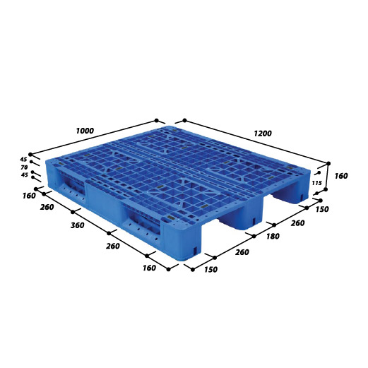 AS/RS Series พาเลทพลาสติกใช้งานกับระบบอัตโนมัติ EN4-1210-3M (Steel Reinforced)