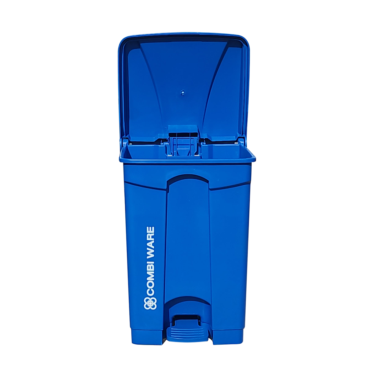 ถังขยะพลาสติก ขนาด 87 ลิตร แบบมีเท้าเหยียบ สีน้ำเงิน