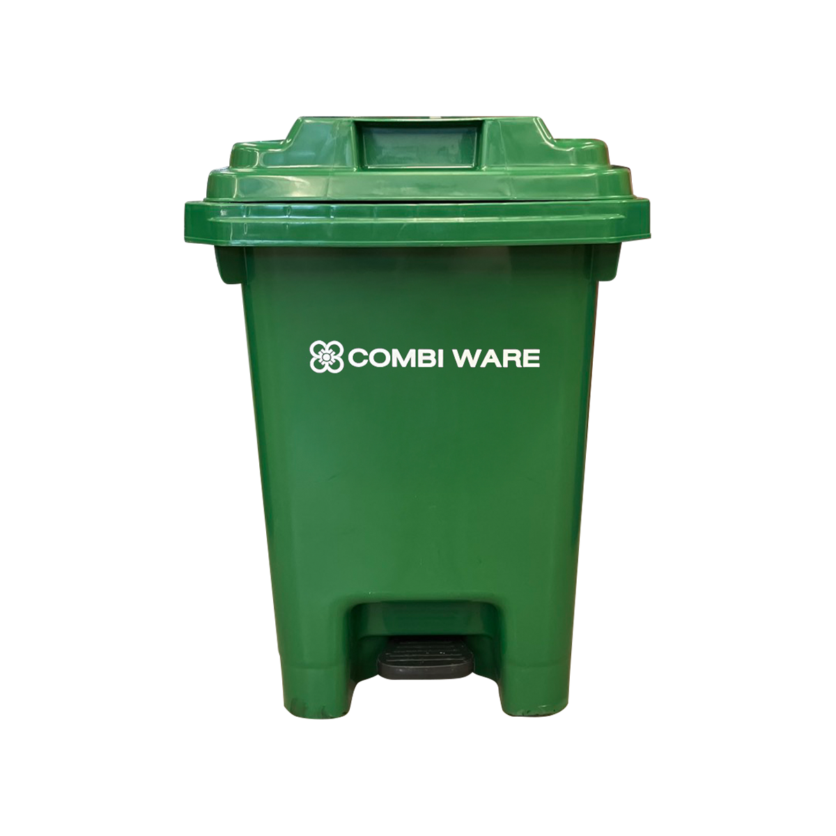 ถังขยะพลาสติก ขนาด 60 ลิตร แบบมีเท้าเหยียบ สีเขียว