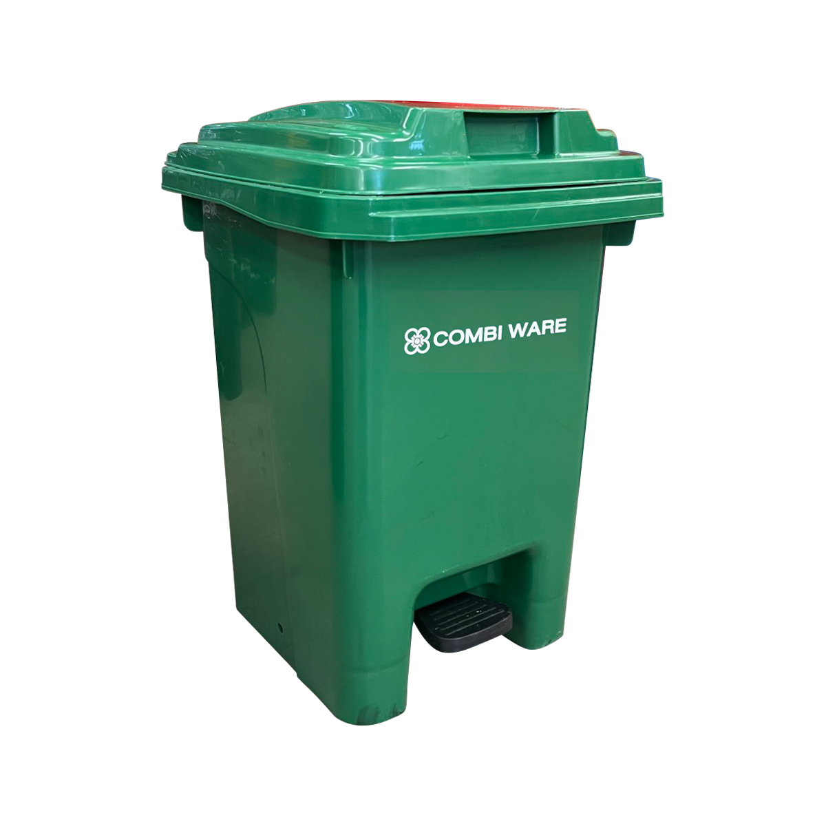 ถังขยะพลาสติก ขนาด 60 ลิตร แบบมีเท้าเหยียบ สีเขียว