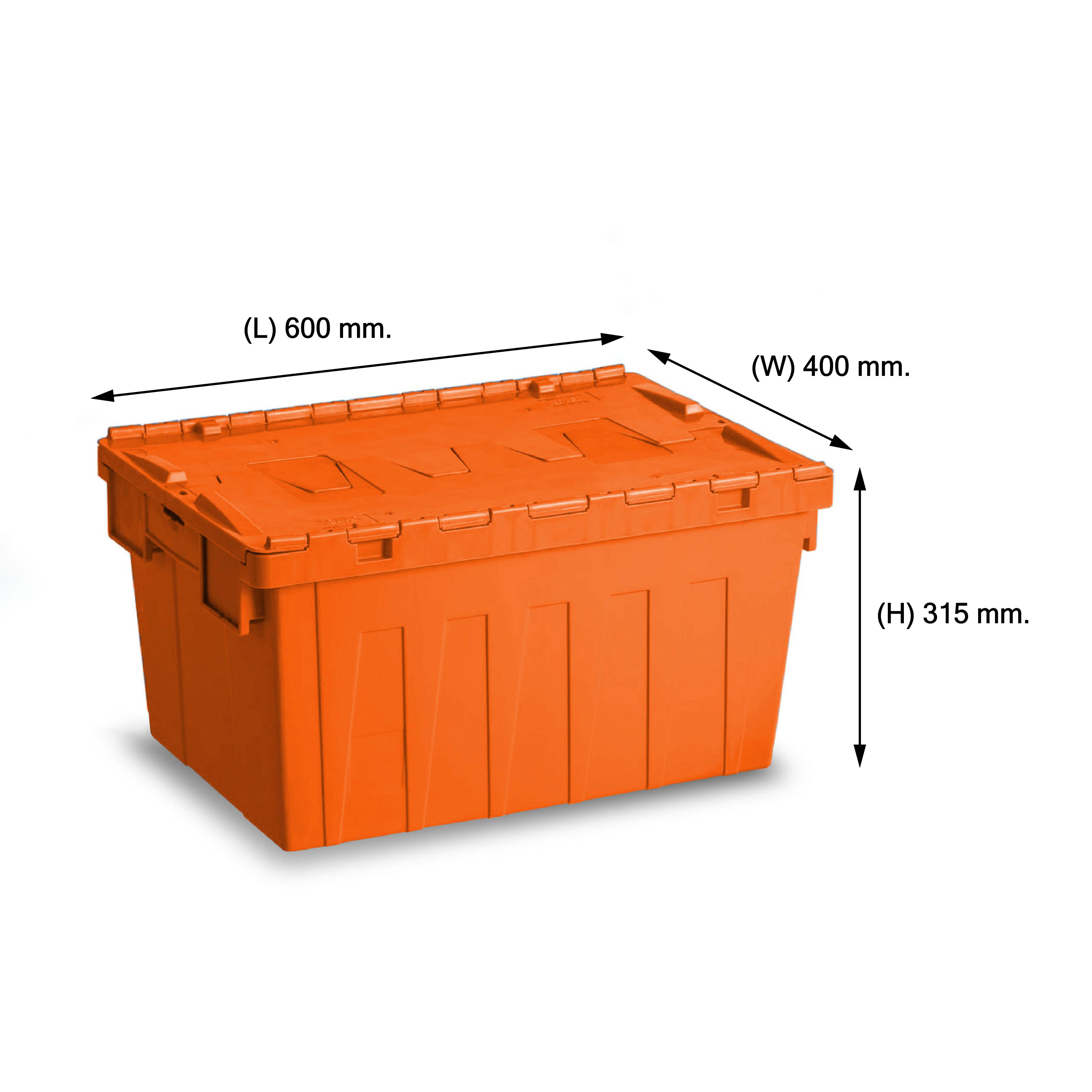 ลังพลาสติกฝาซิกแซกสีส้ม ALC-6431