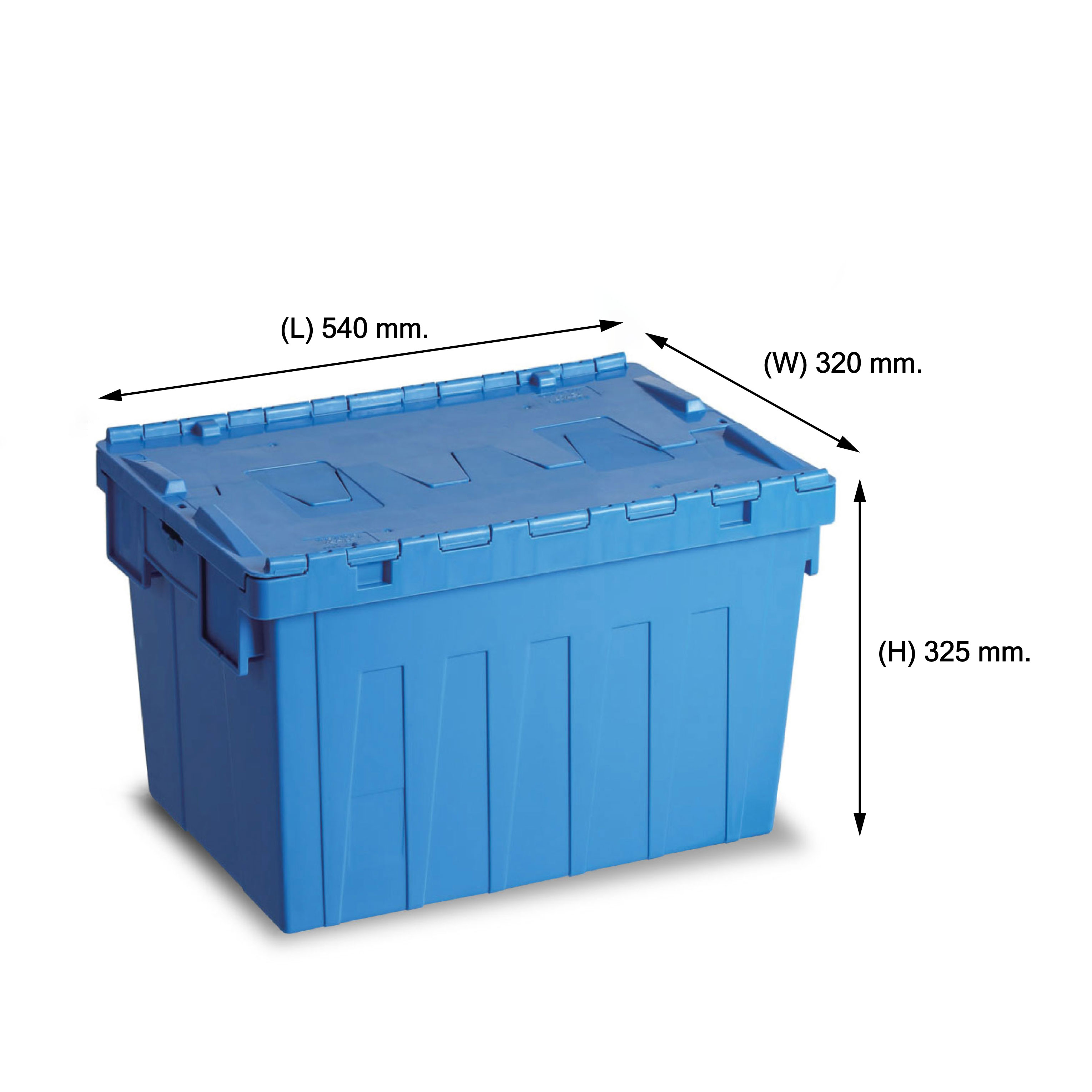 ลังพลาสติกฝาซิกแซกสีฟ้า ALC-5432