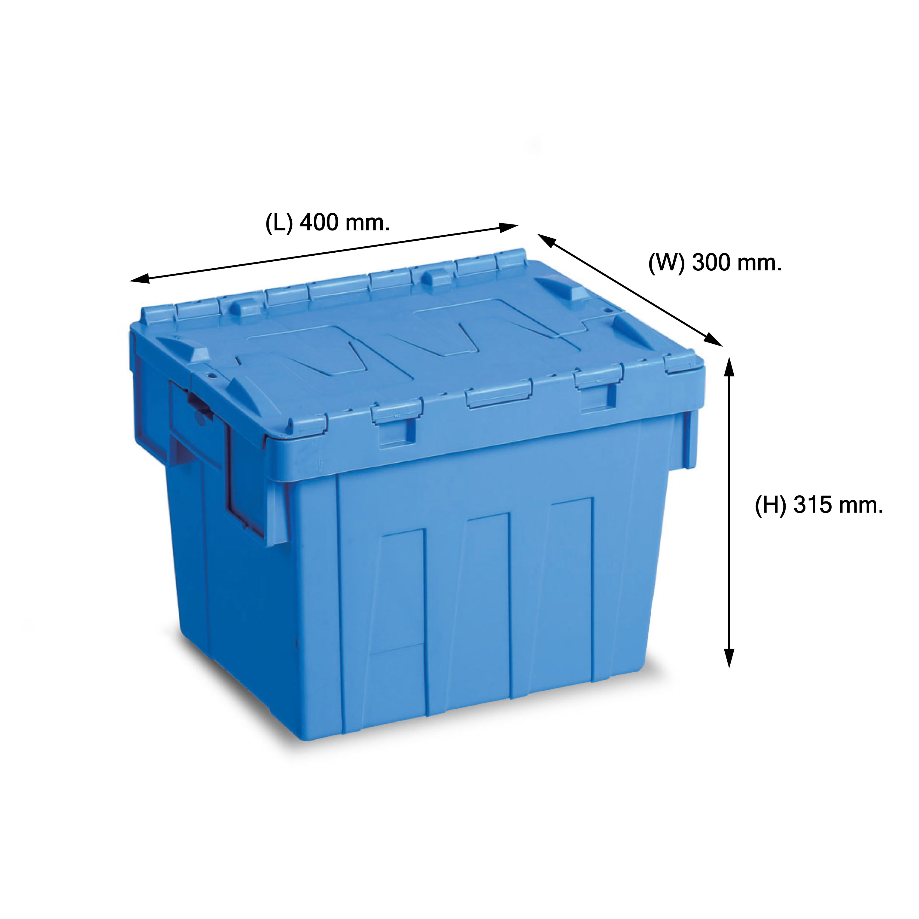 ลังพลาสติกฝาซิกแซกสีฟ้า ALC-4331