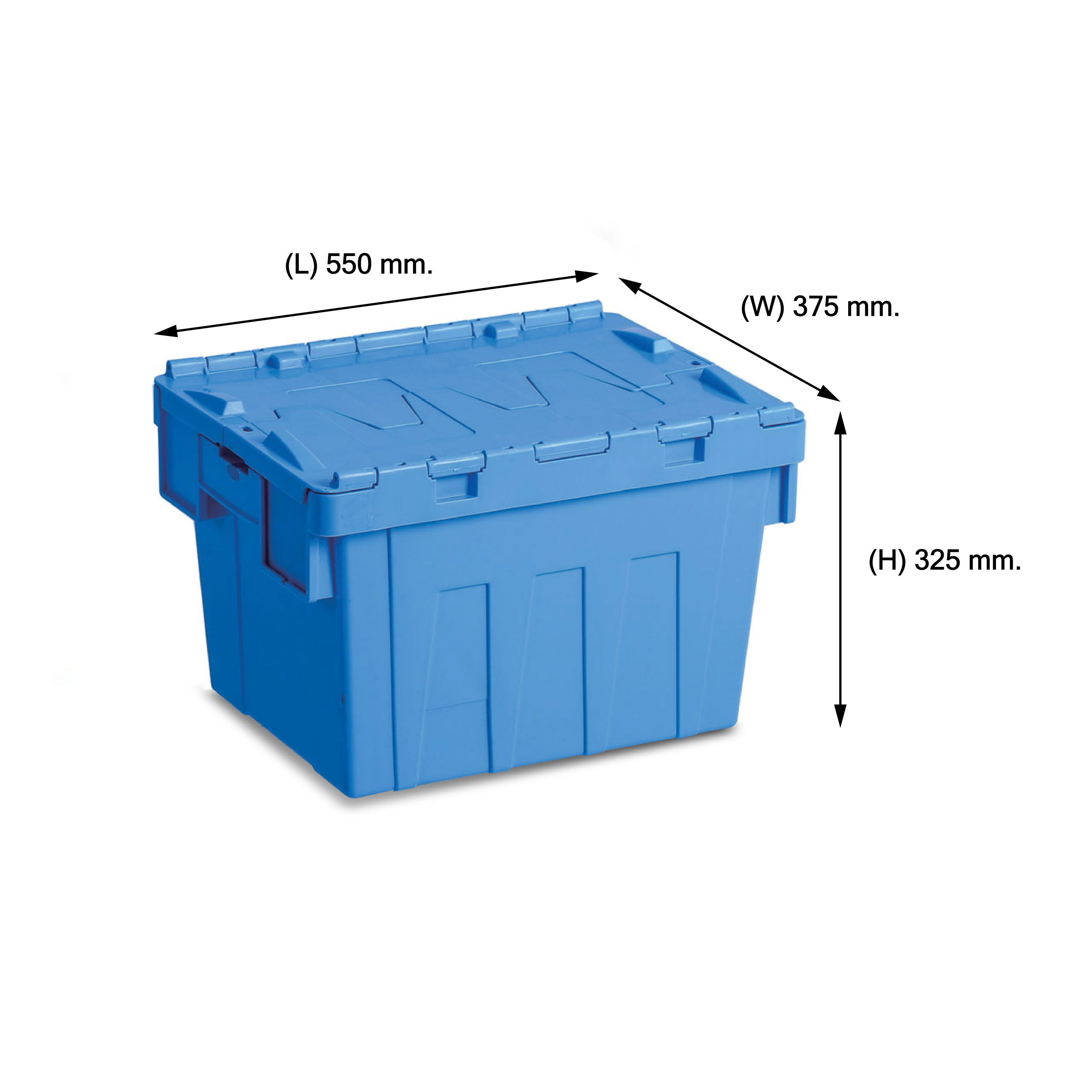 ลังพลาสติกฝาซิกแซกสีฟ้า ALC-5332