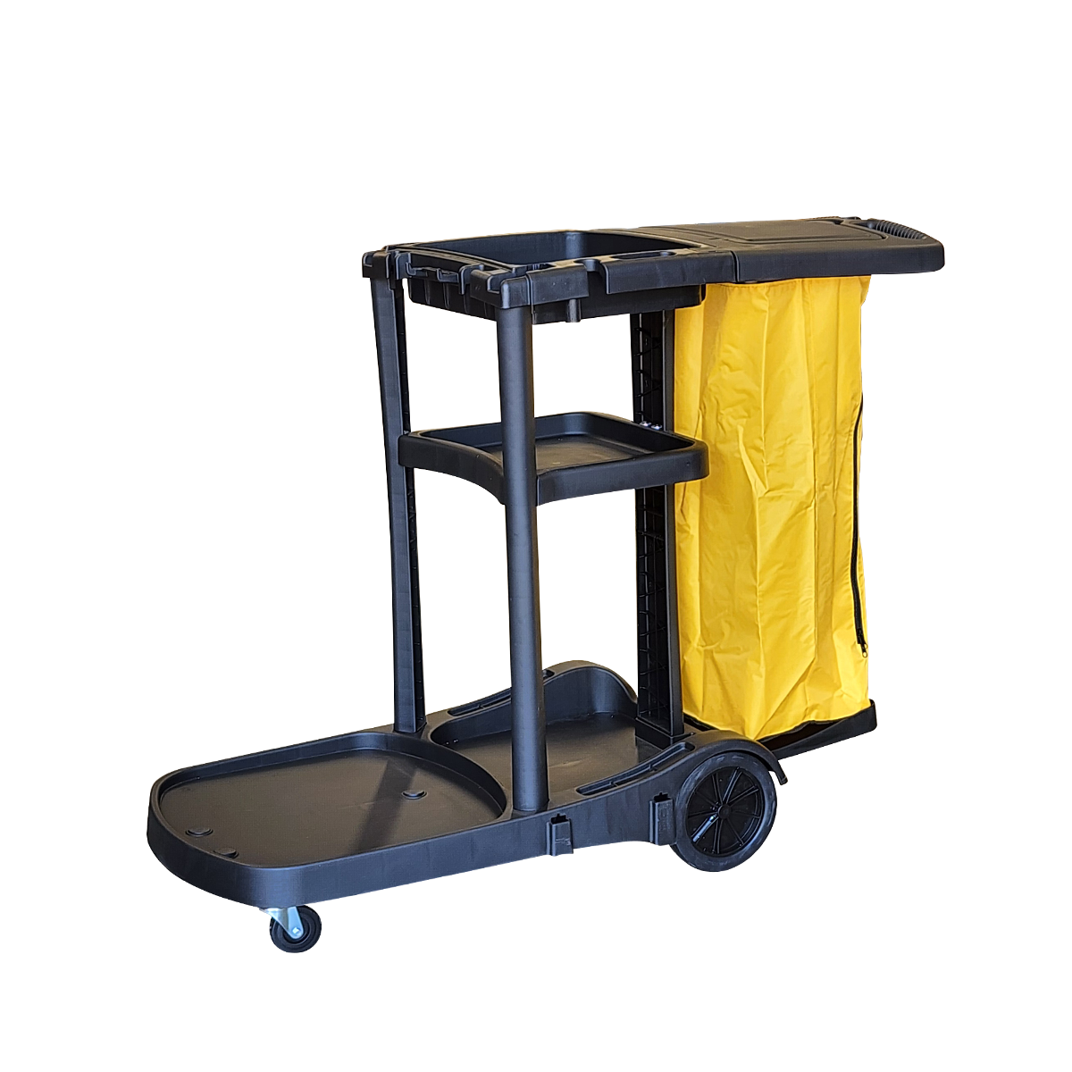 รถเข็นทำความสะอาด พร้อมถุงไวนิลสีเหลือง
