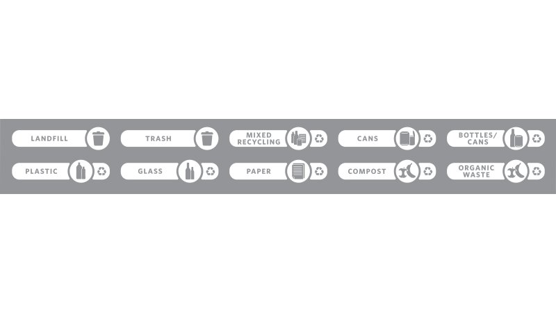 ฉลากแยกขยะ Waste Stream Label Kit Version D