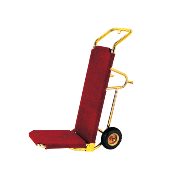รถเข็นเก็บกระเป๋า 2 ล้อ ล้อขนาด 6 นิ้ว Baggage Trolley สีแดง