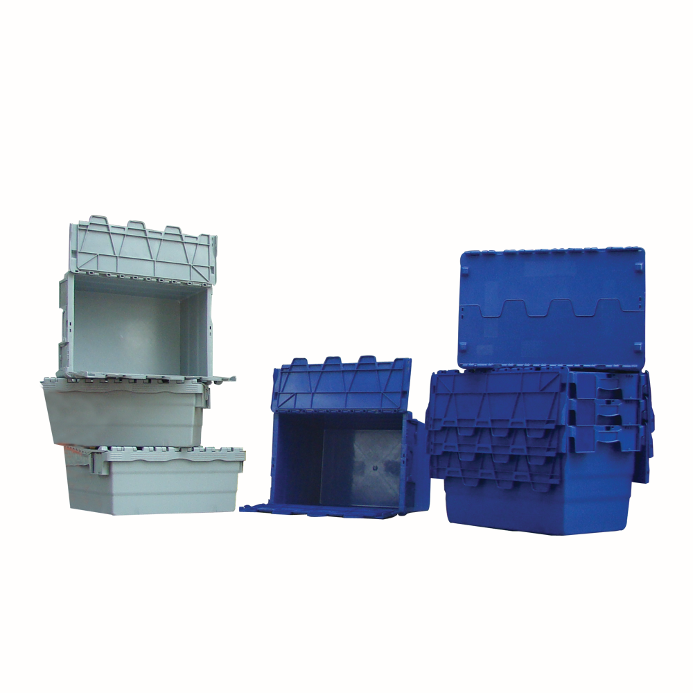 ลังพลาสติกฝาซิกแซกสีน้ำเงิน ALC600-365